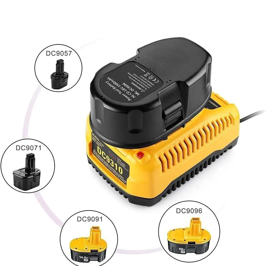 7.2-18V NiMH NiCd battery charger, 2A output, red charging indicator, CE FCC ROHS, AU EU UK US plug