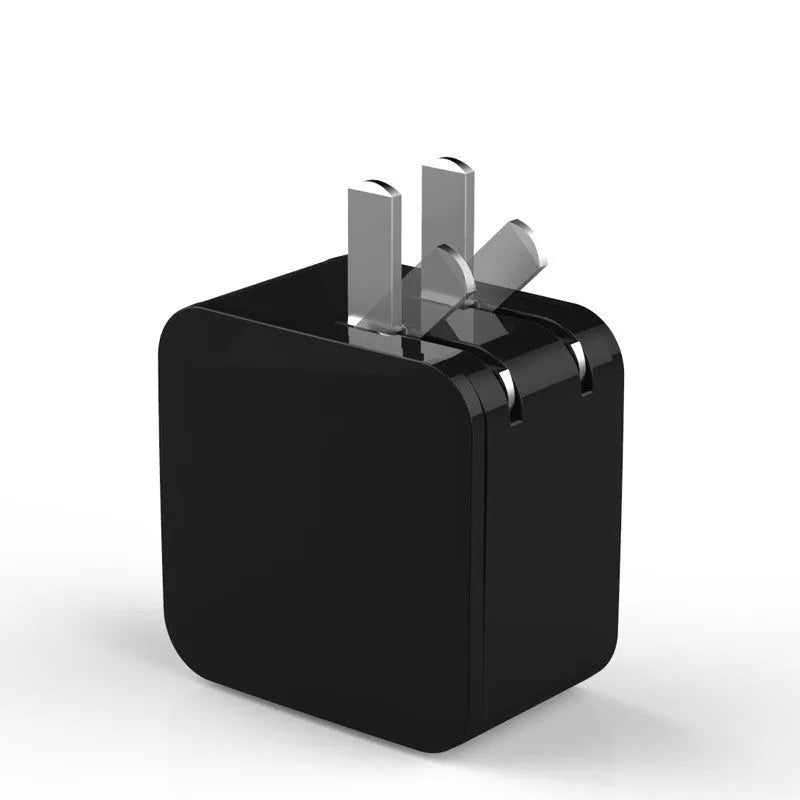 5V2.4A dual USB fast travel charger with digital display in black, white, or red colours