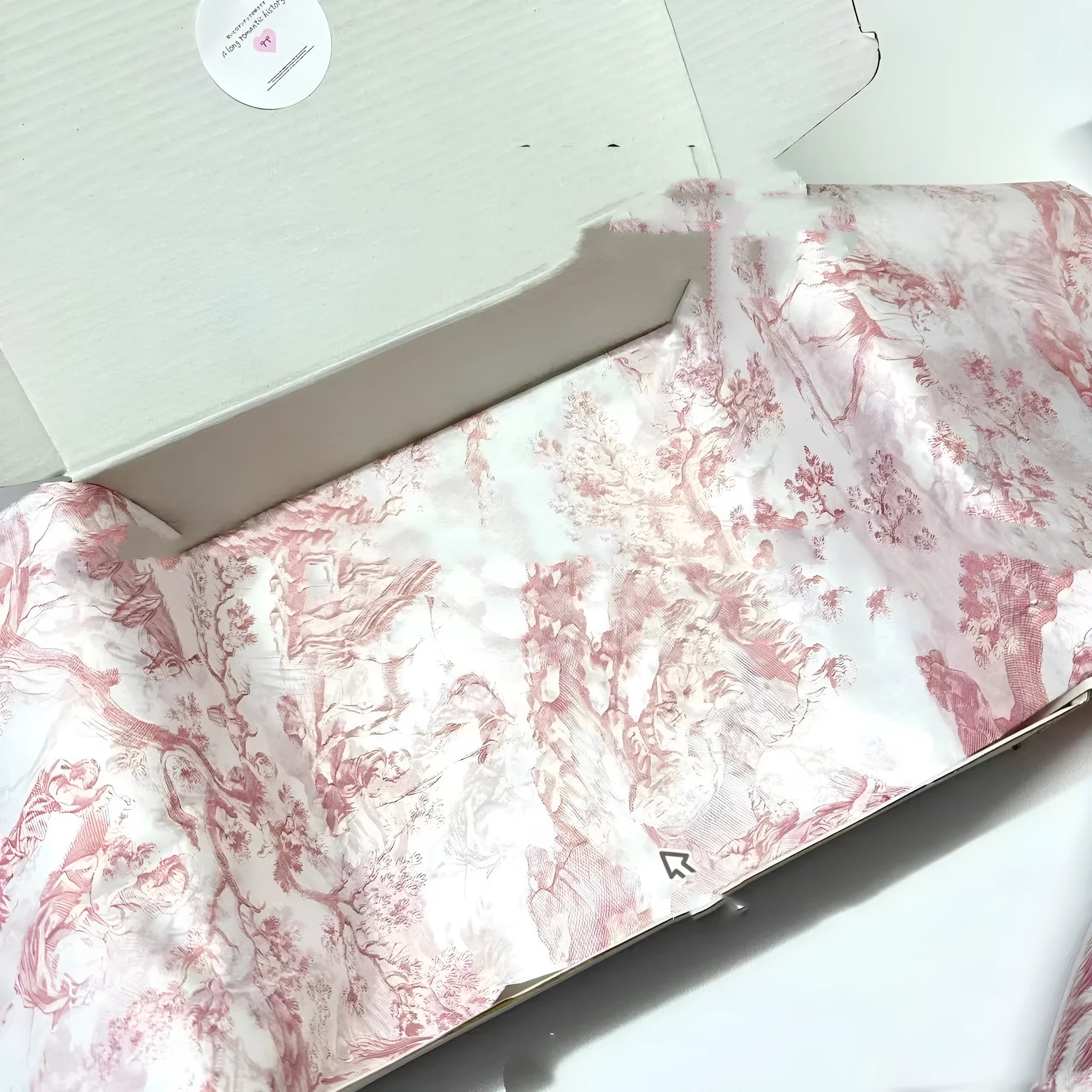 French MG tissue paper in pink purple and green purple colours measuring 50x70cm