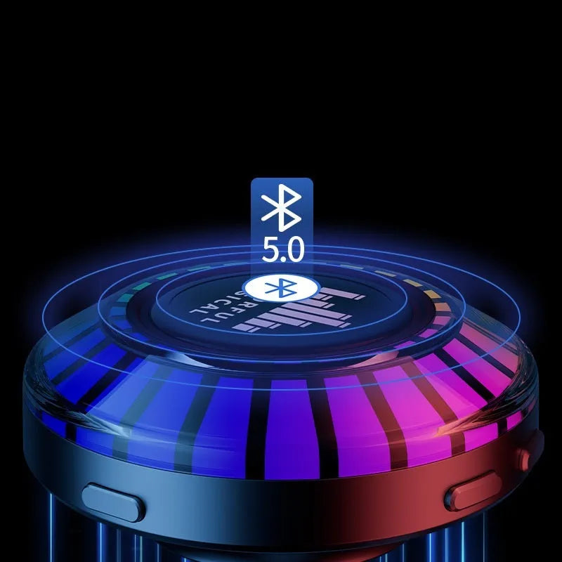 Compact voice control Bluetooth ambience lamp with RGB polar light effects measuring 3.1cm