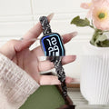 Fashion twist diamond pattern zinc alloy metal watchband in silver, rose gold, gold, black, and starlight colours.