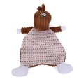Brown velvet pet stuffed toy with sound paper for cats and dogs