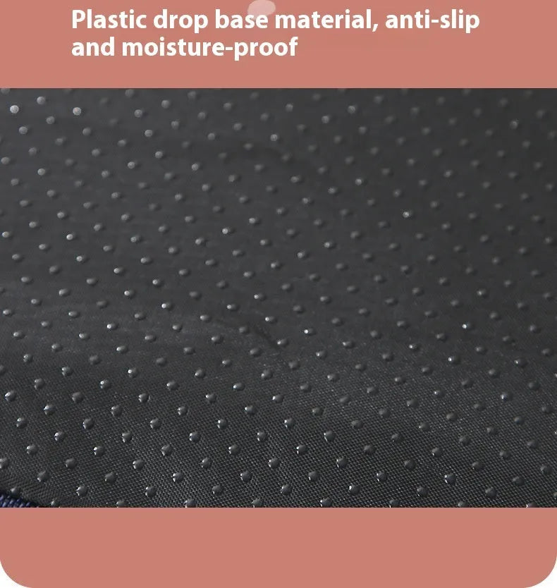Removable washable sponge dog mat in brown colour on a wooden floor