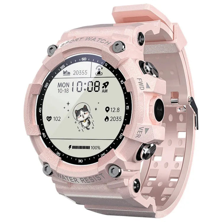 ATTACK 3 IP67 waterproof Bluetooth sports watch in black with round colour screen on a TPU strap.