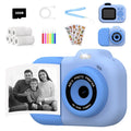 Children's plastic camera in blue colour with video recording and game functions