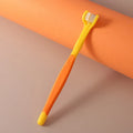 Plastic nylon pet toothbrush for dogs and cats, single sealed-bag pack, six colour options