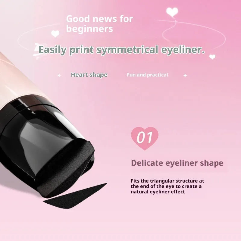 Molding eyeliner stamp pen in Hippie Black and Ebony Brown, 1.5ml liquid eyeliner, waterproof and sweat-proof.