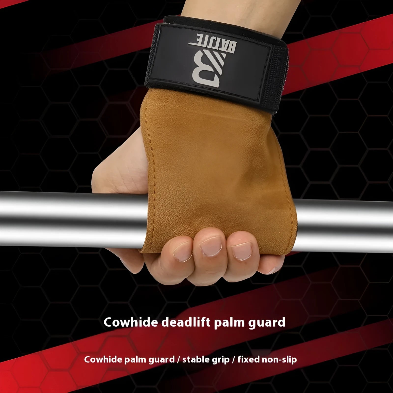 Brown fitness wrist protectors for pull-ups and gym equipment with horizontal bar grip design