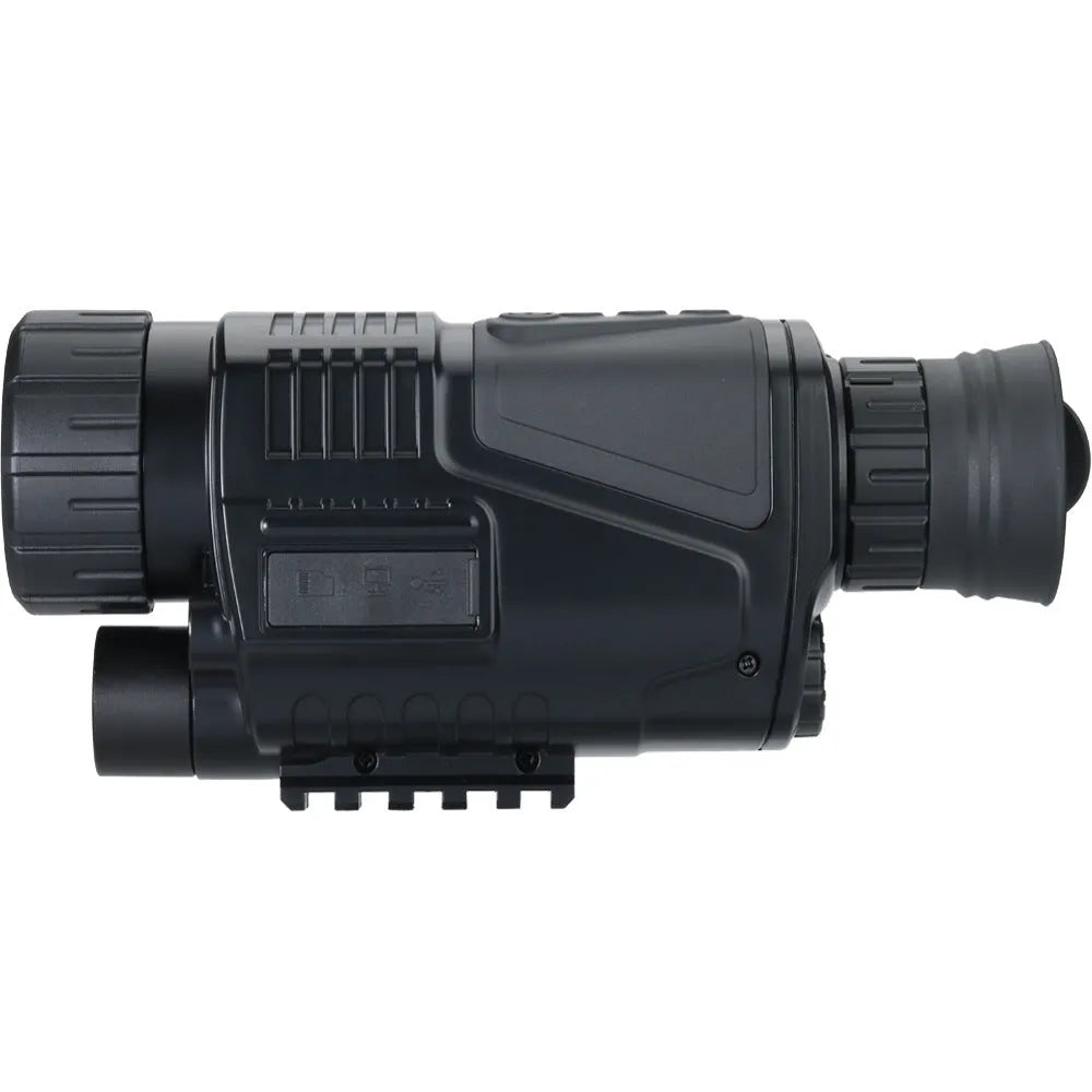 NV300 infrared digital night vision telescope body with 40mm lens, rubber-coated ABS casing, and included storage bag for outdoor hunting and bird watching