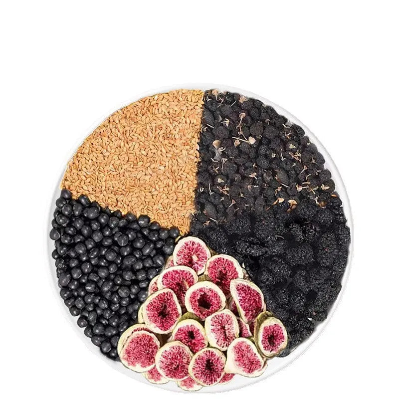 Mulberry flaxseed fig tea bags with drinking cup for women's health