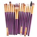 MAANGE 18 piece makeup brush set with fan-shaped cosmetic brushes displayed