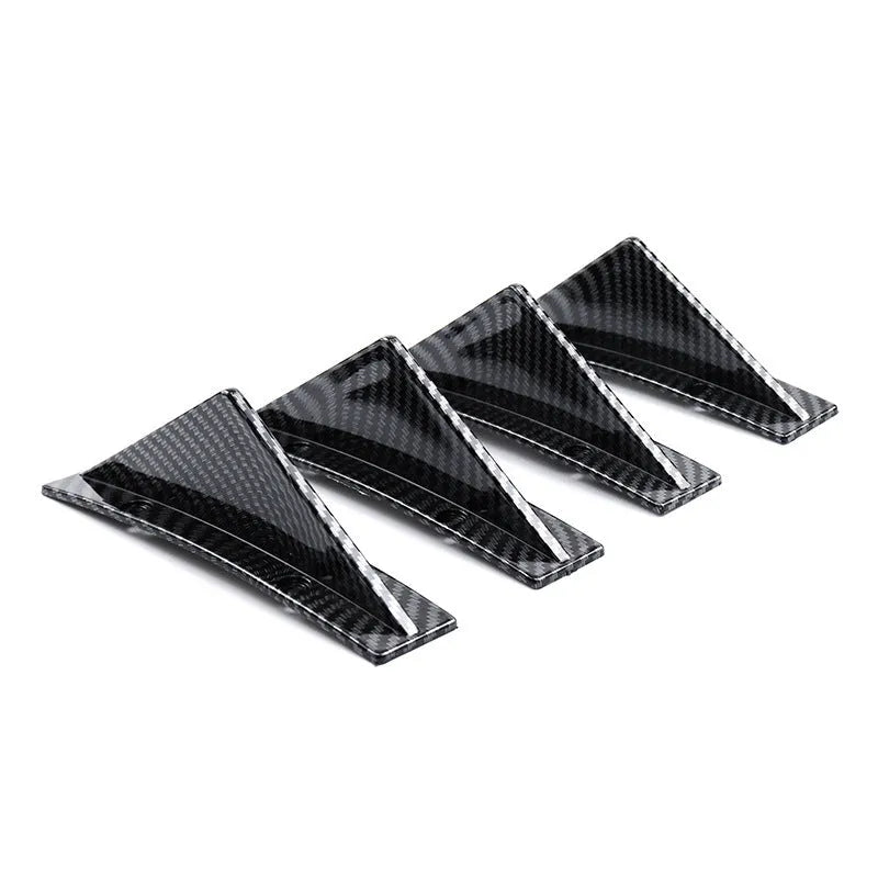 Black triangle rear spoiler chassis measuring 15cm with screw and adhesive fitting kit for General Motors vehicles