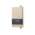Quick-heating household water heater with LED touch screen display in silver finish