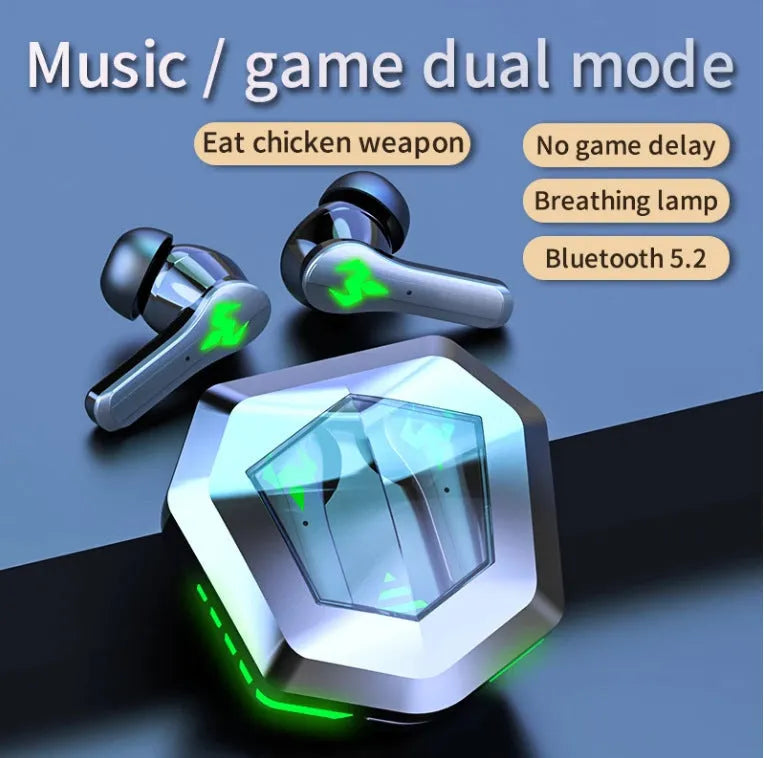 Black N35 wireless Bluetooth gaming headset with in-ear private mold earpieces.