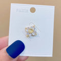 Japanese cute geometric brooch for women in electroplated copper with six colour options