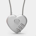 Peach heart-shaped wire rope lock in six colours with adjustable steel securing rope for bicycle helmets