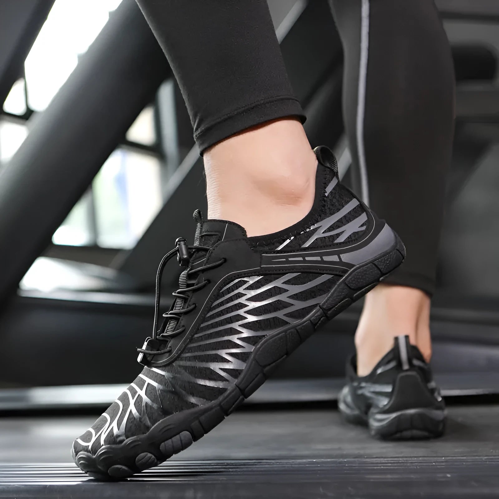 White and pink lace-up casual shoes with breathable lining and textured rubber sole