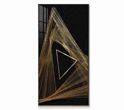 Frameless abstract geometric canvas wall art, oil on canvas, six sizes from 40x80cm to 90x180cm, modern indoor decor