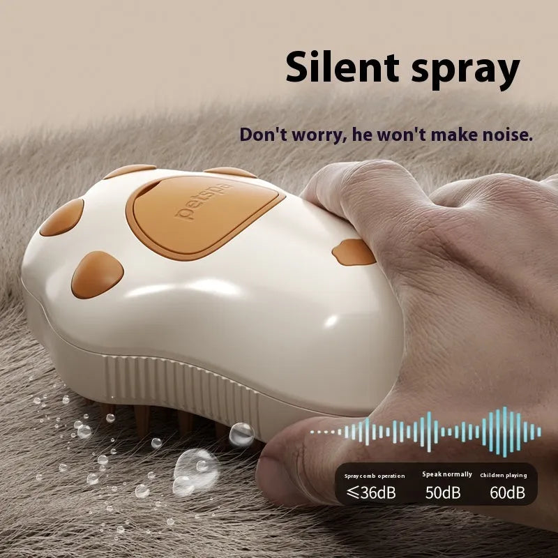 Pet spray massage comb for cats and dogs in ABS and TPR, four colour options
