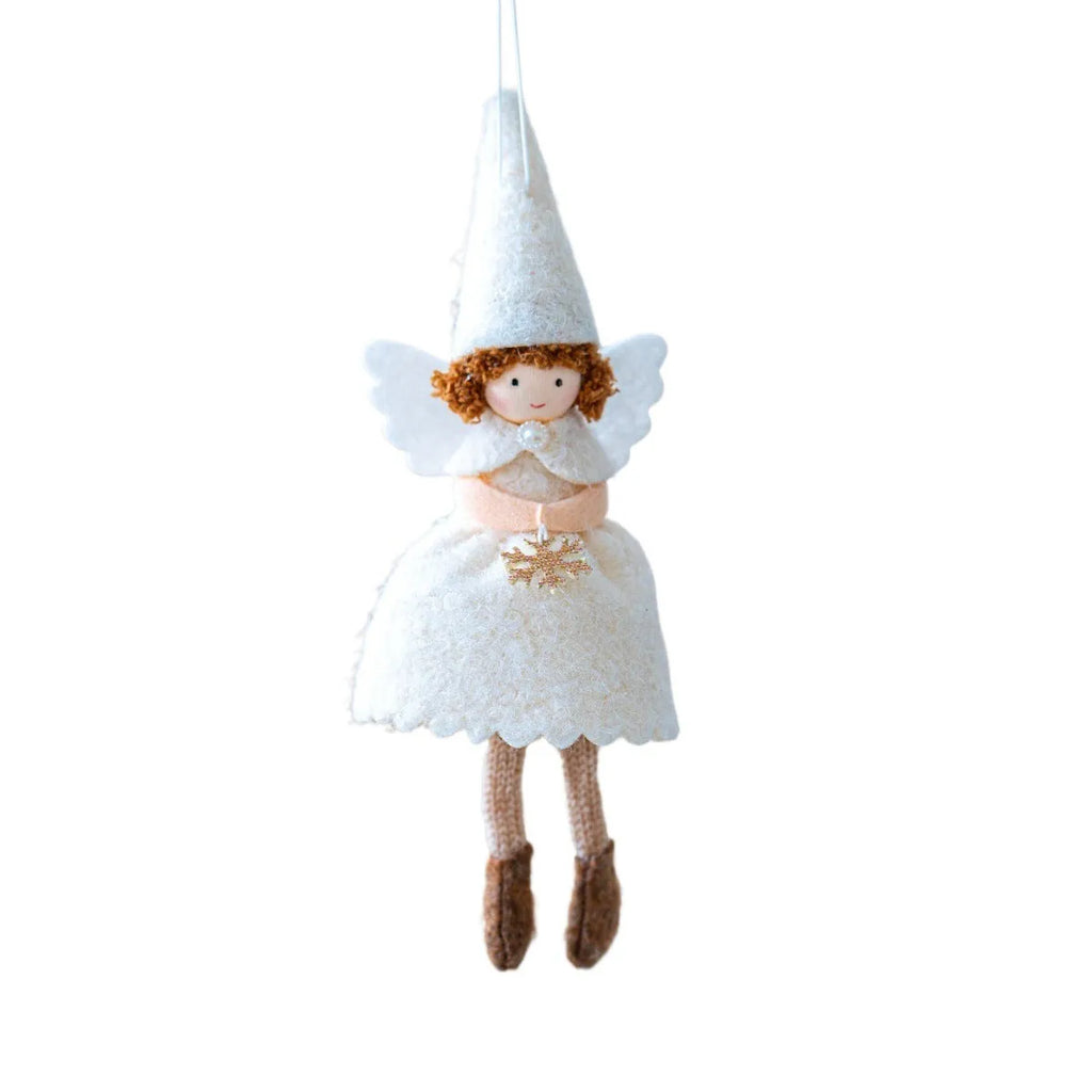 Christmas angel skirt felt pendant ornament in modern simplicity style with plush cloth construction