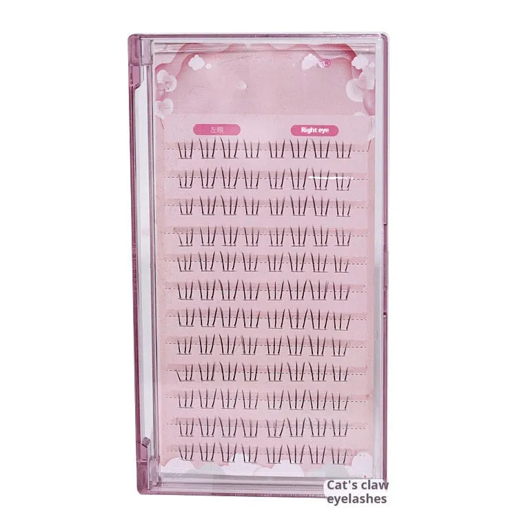 Kitten's Paw style lower false eyelashes with sheer root and pointed tails in 4mm, 5mm, 6mm lengths.