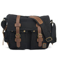 Men's vintage style canvas crossbody shoulder bag with postman design and internal organisation compartments