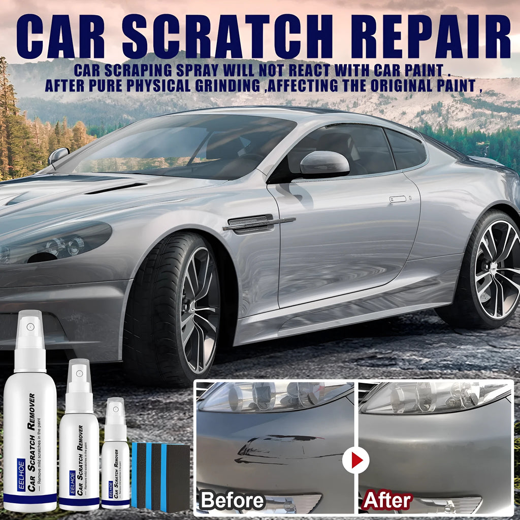 Car scratch repair spray bottle for paint surface renovation in 30ml, 50ml or 100ml capacity