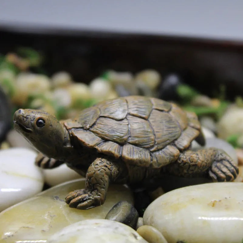 Simulated turtle resin garden ornament for miniature landscape decoration