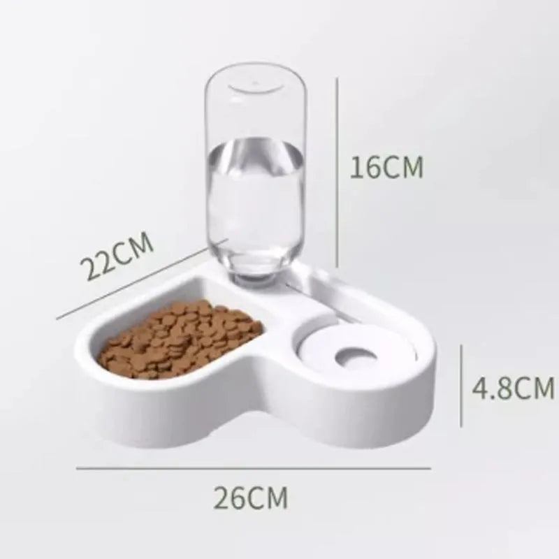 White cat water fountain with filtration system measuring 22x26x16cm