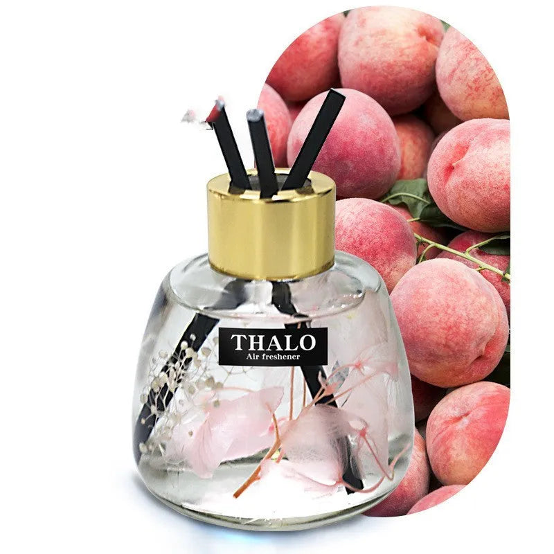 Glass car perfume ornament bottle for no-fire aromatherapy automotive decoration