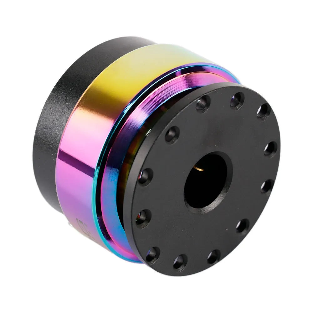 Colourful car steering wheel quick-release device with lockable connection base and heightening insole