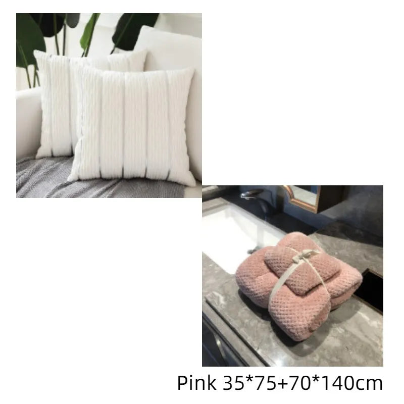 Striped velvet cushion cover in multiple colours showing 45cm square dimensions