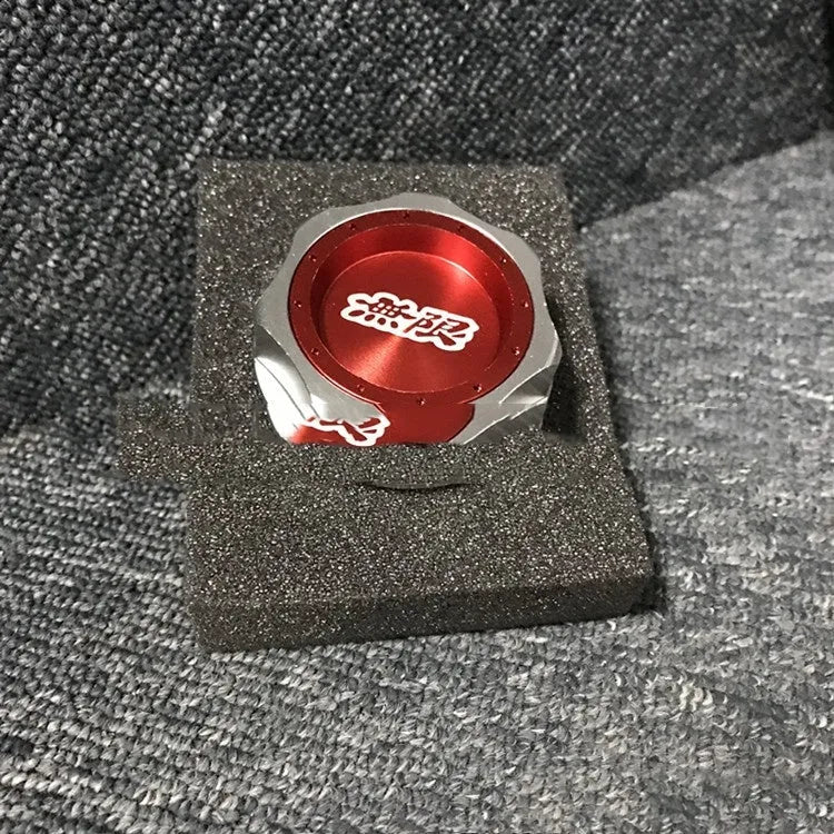 Aluminum alloy oil filter cap for Honda vehicles in multiple colour options
