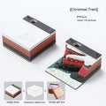 3D Sticky Notes pad with paper carving of Qingshui Temple in Christmas Train colour.