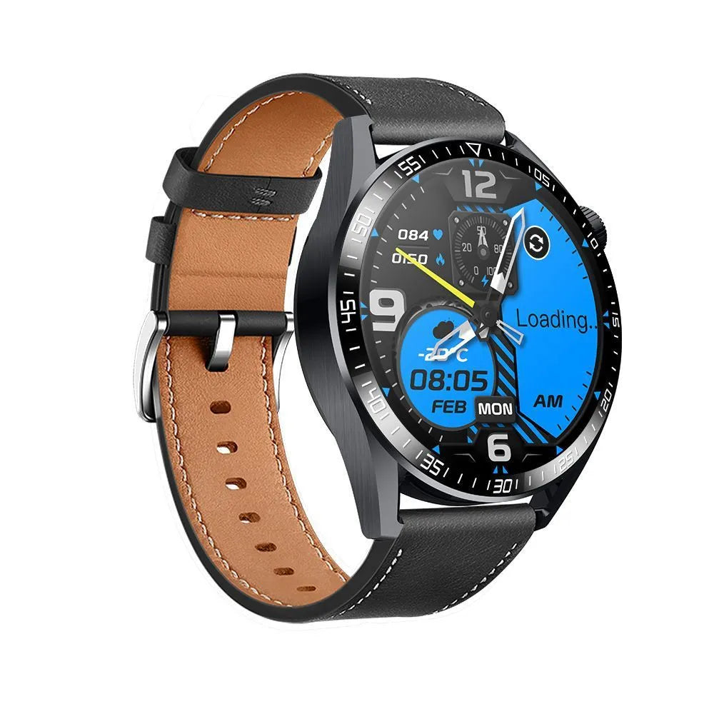 GS3 Max smart watch showing black model with 1.35-inch screen on silicone wristband