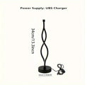 Black aluminium bedroom desk lamp with three-colour dimming button and touch controls