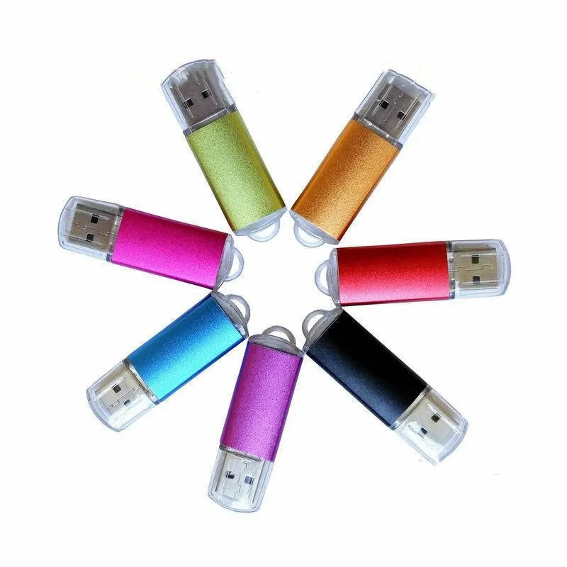 USB software encryption dongle with metal shell showing colour options including black, blue, gold, green, purple, red, and rose red