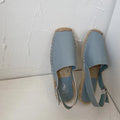 Women's retro animal print canvas fisherman flat sandals on a flat heel