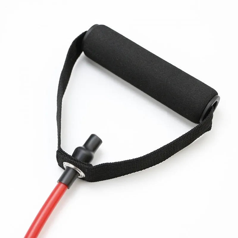 Adjustable chest expander with TPE tension rope in five colour-coded resistance levels