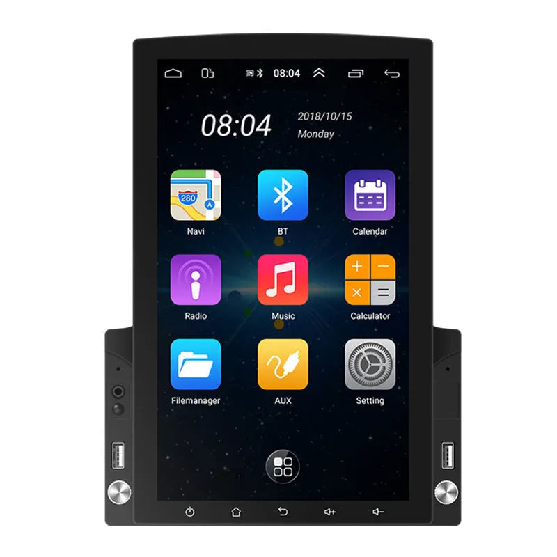 9.7 inch vertical screen Android 10 car MP5 player with offline map, Bluetooth and FM radio