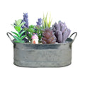 Iron desktop succulent flowerpot with circular design for indoor plants
