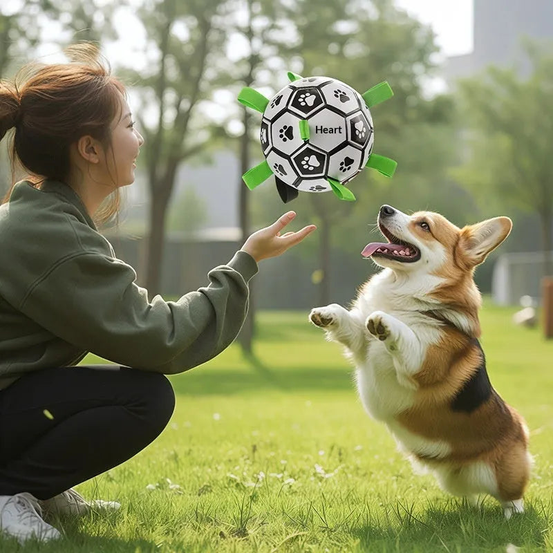 Medium PVC dog toy ball with sound for chewing and fetching, single pet toy ball