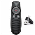 Dual receiving laser pointer remote control in black or white with red light and page turning functions