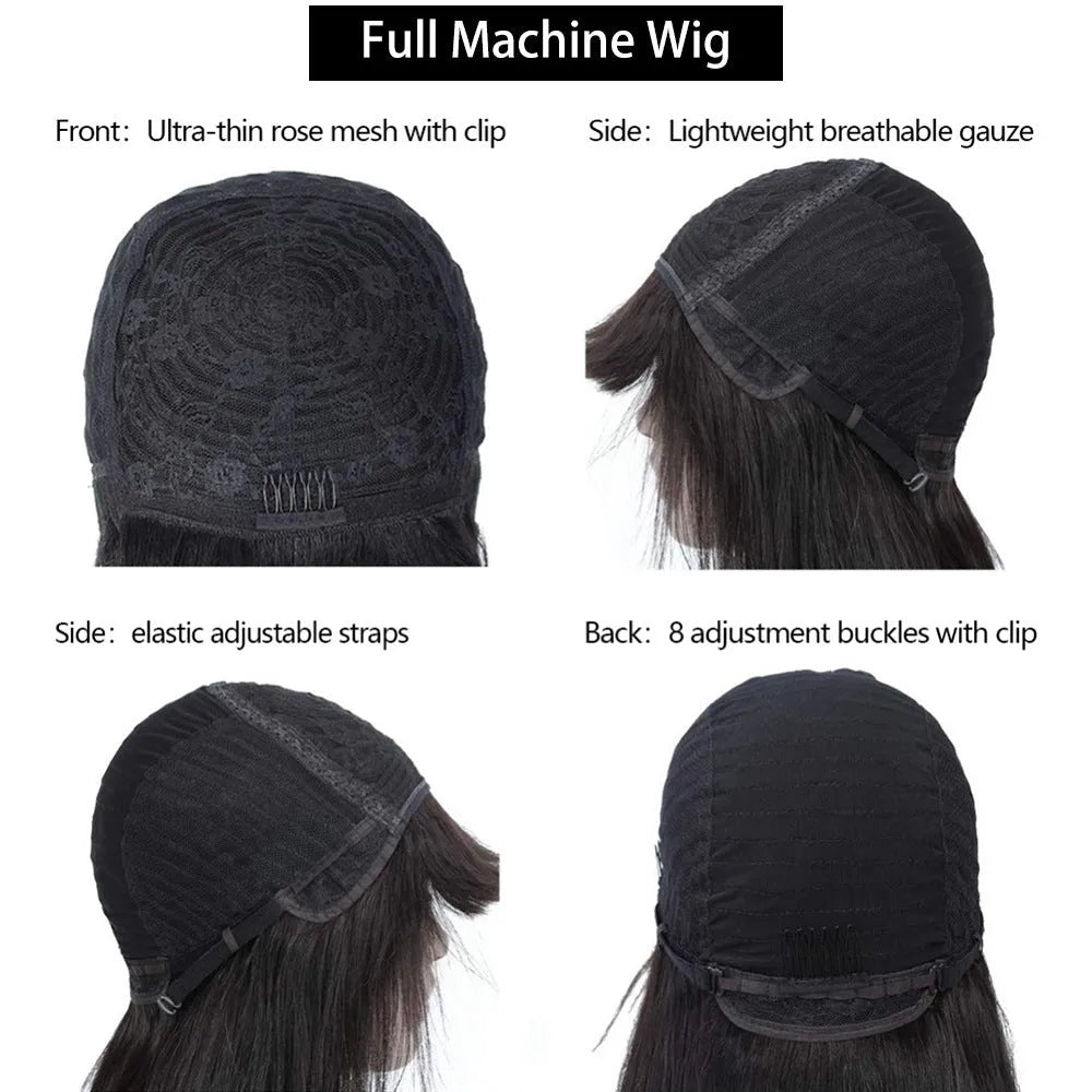 Full machine made water wave bob wig for ladies in 8inch, 10inch, 12inch, and 14inch short curly style.