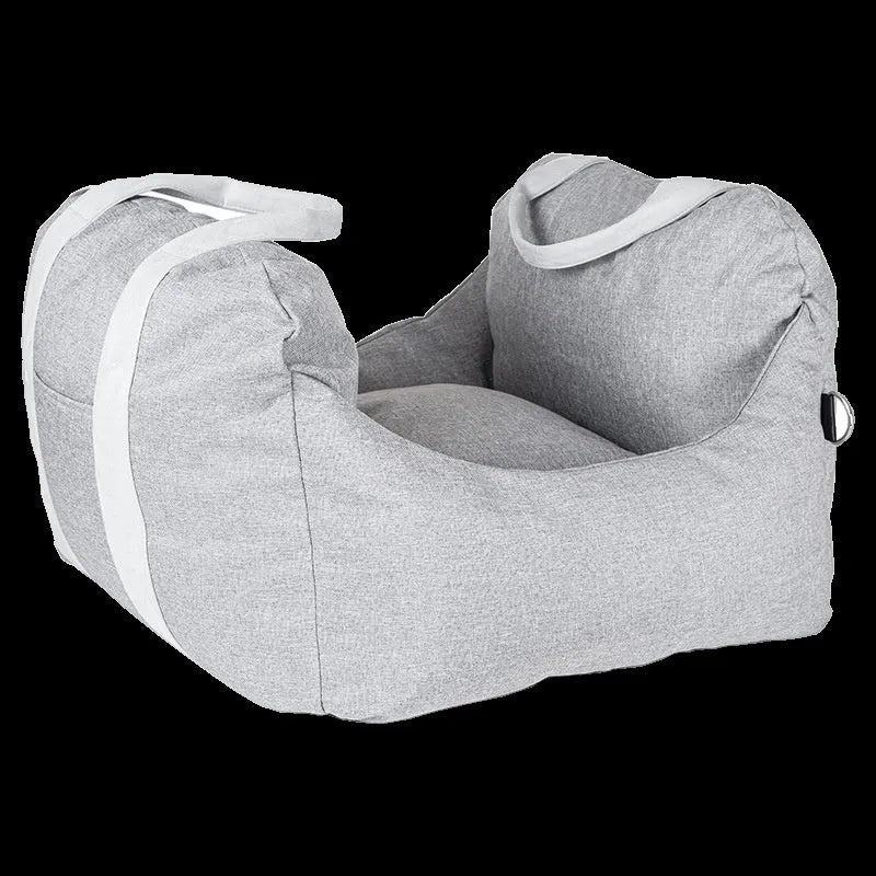 Portable cloth dog car kennel in dark gray, light gray or dark khaki, sizes S and L