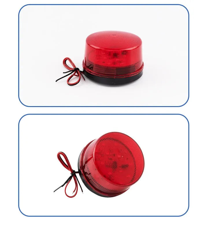 HC-79 compact warning light in red with rotating beacon and alarm sound function