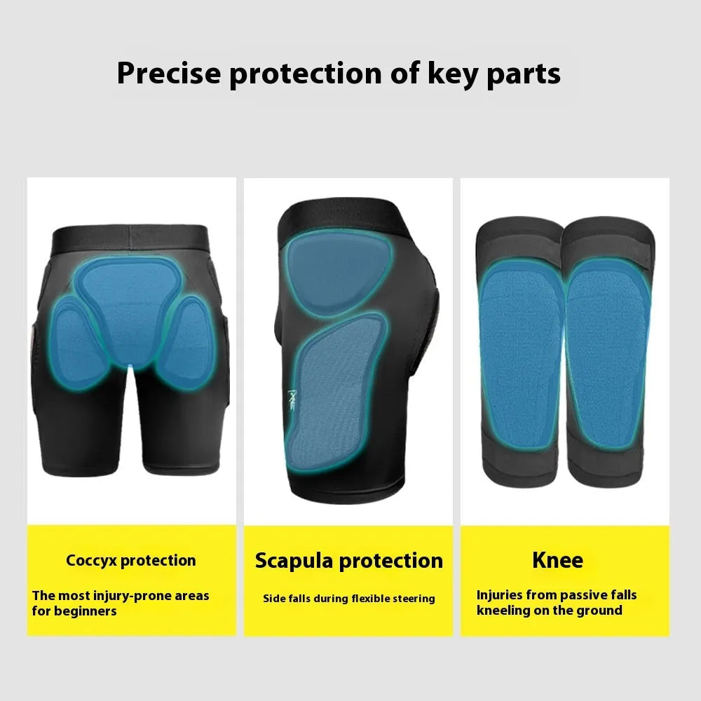 X-ray diffraction skiing protective hip pads and knee pads for inner wear during sports.