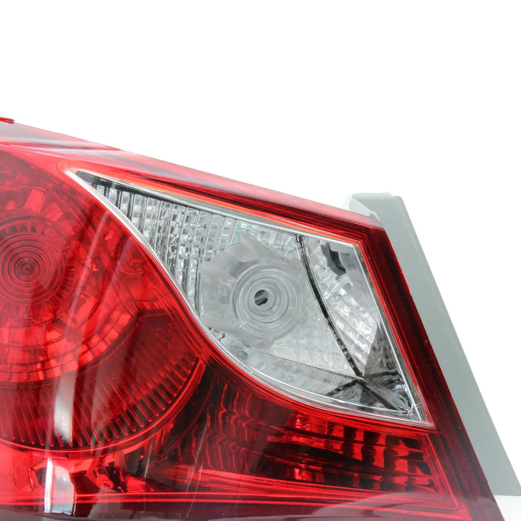 Hyundai Sonata 2011-2014 model red outer tail light half assembly with ABS housing.