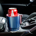 12V car mounted smart hot and cold cup with automatic temperature control in Blacker or Blue, ABS and aluminium alloy, 36W
