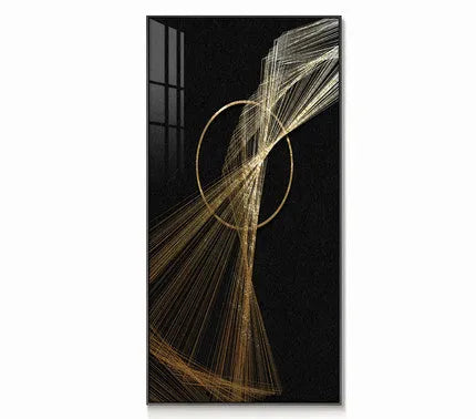 Frameless abstract geometric canvas wall art, oil on canvas, six sizes from 40x80cm to 90x180cm, modern indoor decor